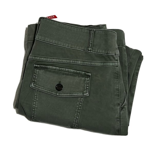 Spanx Soft Sage Stretch Twill Cropped Wide Leg Pants Size 1X / 1TG - Picture 1 of 9